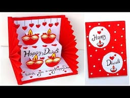 Easy Diwali pop up card 2024 / Diwali card making easy handmade / DIY Diwali card ideas