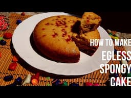 How To Make Egless Spongy Cake In Just 30 Min Without oven,condensed milk in cooker bakery style🎂🎂