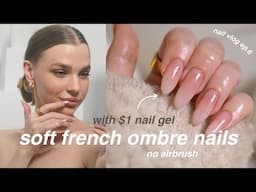 how i did perfect french ombre nails at home (salon quality)