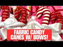 CRAFT FAIR SERIES 2024| FABRIC CANDY CANES WITH BOWS!!!!!🎀🎀🎀