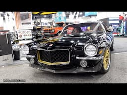 Beautiful Black 72' Chevy Camaro Split Bumper Z/28 with LT4 and Custom Interior! SEMA 2024