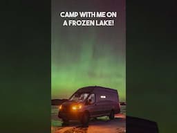 Van Camping on a FROZEN LAKE! #wintercamping #vanlife #solowildcamping