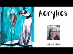 How to paint in acrylics | how to Paint a cat | how to paint | acrylic paint | Step by step paint