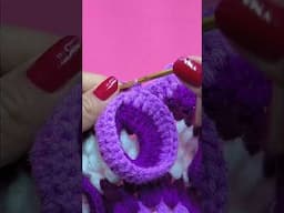 Vuelta 11 tejido a crochet de la Flor N° 53 en la combinación de los violetas o lilas