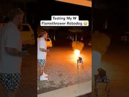 Testing My New W Flamethrower Robodog 😳