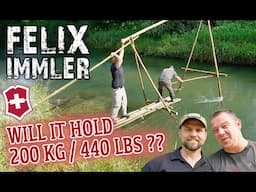 12m (40 feet) Bushcraft Bridge / Will it hold 200 kg  (440 lbs) ?? / a project with James Bender