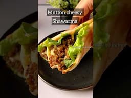 Mutton cheesy shawarma recipe #trendingshorts #youtubeshorts #easyrecipe #food  #shorts #viralvideo