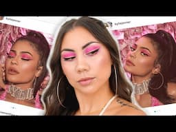 Recreating Kylie Jenner Money Bday Collection Makeup Look w/ affordable makeup