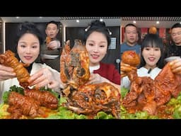 Spicy Chinese food 🌶 SOSLU ÇİN YEMEKLERİ YEME | Mukbang | (Sheep Brain + Head, Pork gut) 먹방