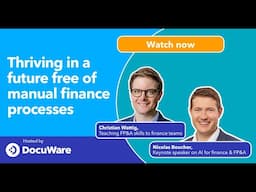 How to thrive in a future free of manual finance processes