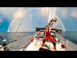 NO WAY!!! a DOUBLE RAINBOW!! | Sailing Mauritius to Reunion Island... Ep 375