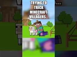 Trying to trick Minecraft villagers #minecraft #shorts