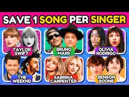 SAVE ONE SONG PER SINGER 🎵 6 Songs Each One 🔈 Music Quiz