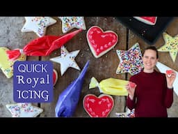 QUICK ROYAL ICING: A royal icing with meringue powder that is a majestic frosting for sugar cookies!