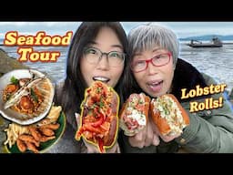 BUTTERY LOBSTER ROLLS, Hokkaido Scallops & More 🦞 SEAFOOD TOUR of Washington (Part 2)