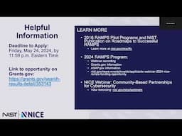 NCyTE Monthly Member Meeting: Double Header - NICE Framework Revision & RAMPS Funding