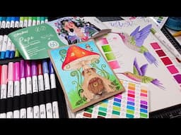 What can YOU Do with These NEW Paper Friendly Markers from Ohuhu? Lot's of Tips & Techniques!