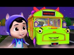 Halloween Wheels On The Bus, Spooky Vehicle Song and Rhymes for Kids