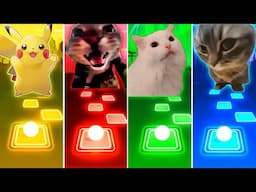 Pikachu vs Doorbell Cat vs Coffin Dance Cat vs Chipi Chipi Chapa Chapa Cat - Tiles Hop EDM Rush