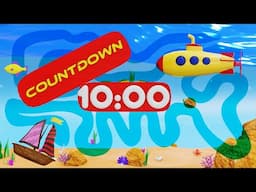 10 Minute Countdown | 10 Minute Timer with Submarine Theme | Submarine Countdown