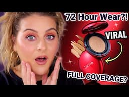 testing the viral *FULL COVERAGE CUSHION FOUNDATION* // TIRTIR Mask Fit Red Cushion