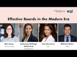 Effective Boards in the Modern Era