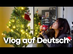 German-Only Vlog Ep.20🇩🇪  | My Day Speaking Only in German | Christmas Prep [ENG & DE Subs]