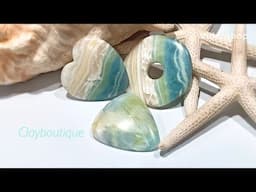 Polymer Clay Faux Blue Banded Agate + BONUS piece!