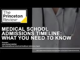 Medical School Admissions Timeline: What You Need to Know (Webinar) | The Princeton Review