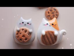 🍪🐱Cute things to make with Clay | Air Dry Clay Modelling | Easy Clay Art