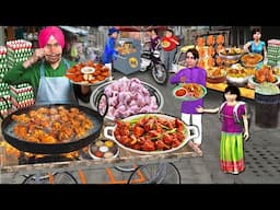 Famous Chicken Pakoda Cooking Recipe Street Food By Sardarji Hindi Kahaniya Hindi Moral Stories