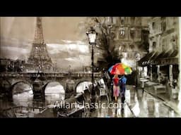 Paris Vintage Series-Black & White Color Painting