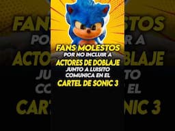 🛑FANS MOLESTOS a falta de ACTORES DE DOBLAJE en poster de #sonic 3 junto a LUISITO COMUNICA🛑 #gamer