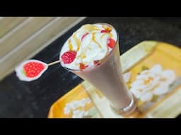 Strawberry milkshake with Ice-cream recipe with English & Tamil subtitles #milkshakerecipe #summer