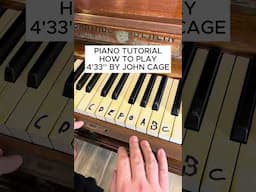 How to Play 4'33" by John Cage - Piano Tutorial