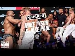 RAW FOOTAGE: Mike Tyson Slaps Jake Paul Immediately at Mike Tyson vs. Jake Paul Official Weigh In!