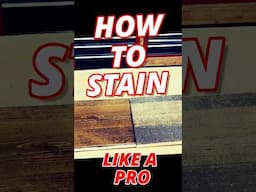 How to stain like a PRO. Link to full video in comments.