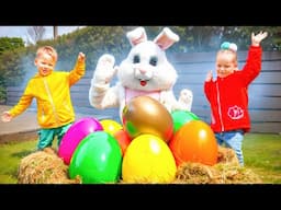 EASTER BUNNY Visit Gaby and Alex | Egg Hunt & Opening EGG SURPRISES