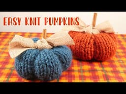 How To Knit An Easy Pumpkin