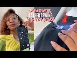 Beginner Leather & Zipper Sewing | Leather Wallet Sew Along + FREE Pattern