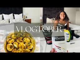 VLOGTOBER EP3: Few days with me | Mini Hauls in between | Wig Wash Day | Trying the Canjun egg boil