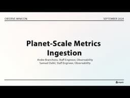 Planet-Scale Metrics Ingestion