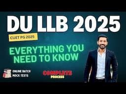 DU LLB 2025 Admission - Everything You need to Know | Faculty of Law, University of Delhi - CUET PG