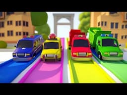 Colors for Children - Learn Colors for Kids with Trucks Street Vehicles Learning Video