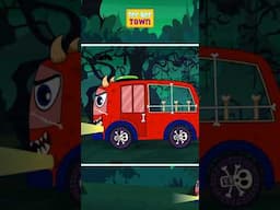 Wheels On The Bus Haunted Part 1 #shorts #zombieshorts #spooky #skeletons #zombieshorts