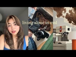 Living alone in Manila • unbox new appliances w/ me, making things work & restarting :)