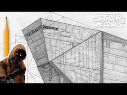 Sandcrawler - (Star Wars) Perspective Drawing Time-Lapse