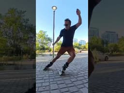 Can I powerstop cobblestone that sucks? #powerstop #inlineskating #rollerblading #skat￼ing