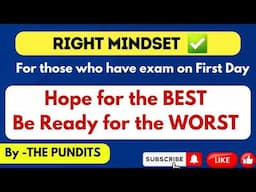 Right Mindset ✅ Good Luck for CGL 2024 PRE Exam - THE PUNDITS