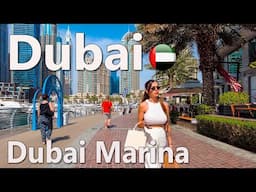 Dubai 🇦🇪 Beautiful Dubai Marina Walking Tour 4K